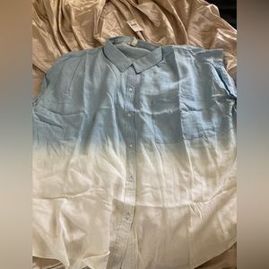 Short sleeve ombré blouse